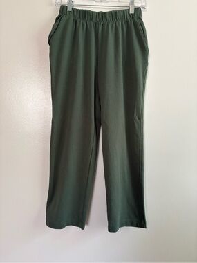 Lands' End Women’s Sport Knit High-Rise Straight Leg Green Pants Size XS